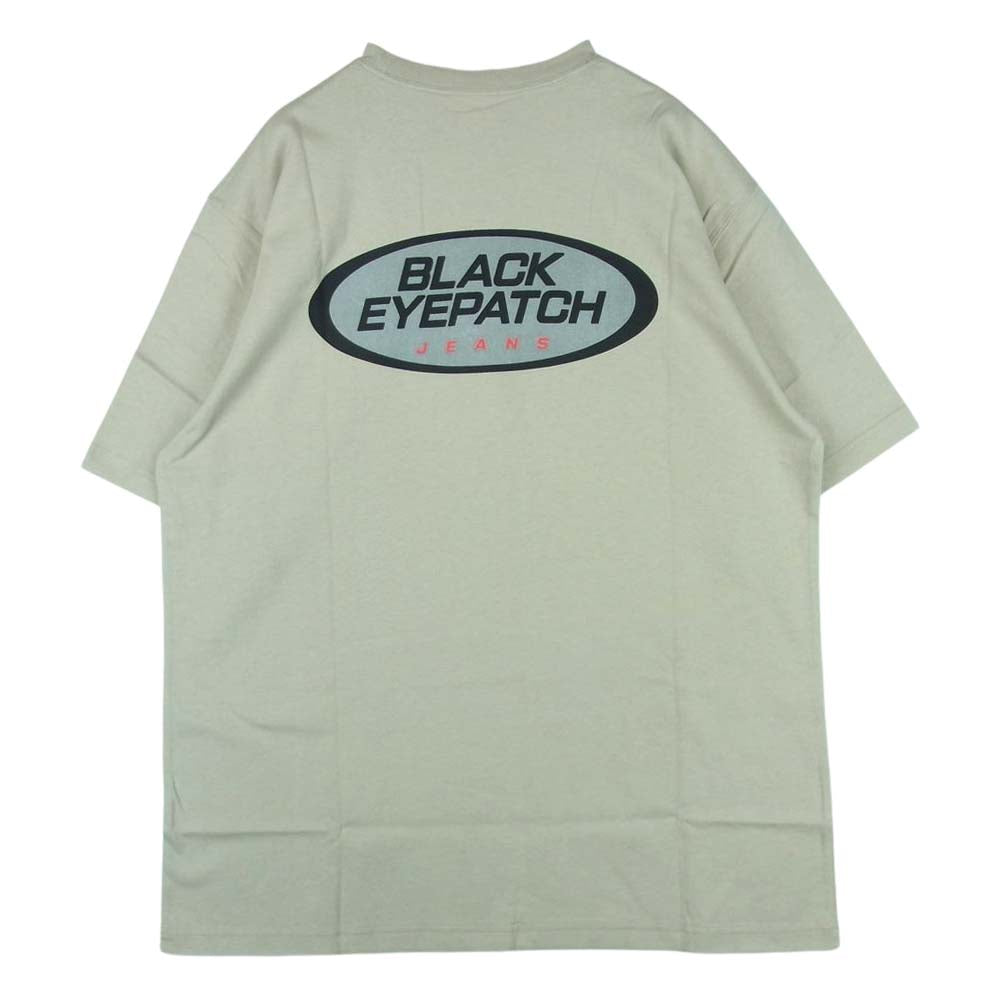 ブラックアイパッチ BEPSS22TE04 REFLECTOR JEANS LOGO TEE 半袖 Tシャツ ベージュ系 SAND XL【新古品】【未使用】【中古】