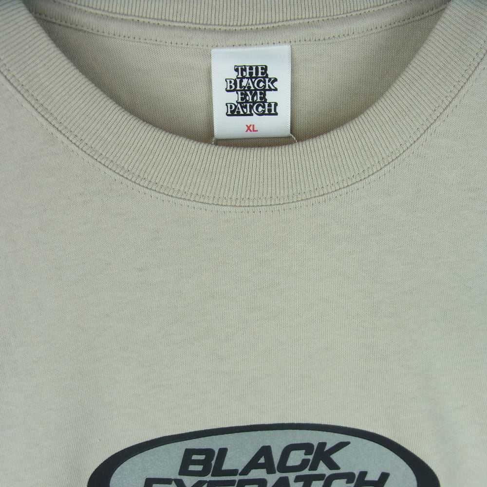 ブラックアイパッチ BEPSS22TE04 REFLECTOR JEANS LOGO TEE 半袖 Tシャツ ベージュ系 SAND XL【新古品】【未使用】【中古】