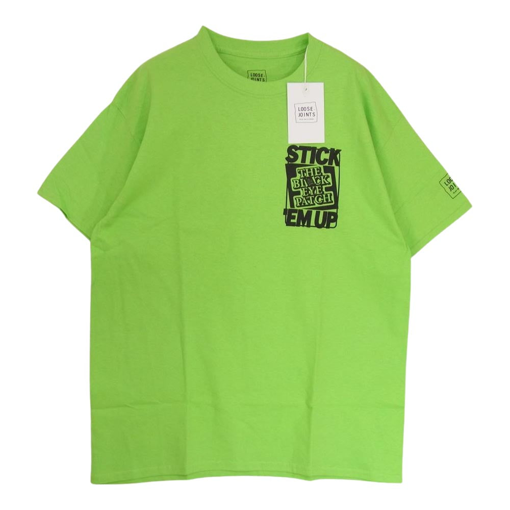 ブラックアイパッチ LS SS20-T19 LOOSEJOINTS AEVIL LABELS TEE 半袖 Tシャツ グリーン系 L【新古品】【未使用】【中古】