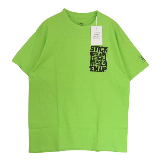 ブラックアイパッチ LS SS20-T19 LOOSEJOINTS AEVIL LABELS TEE 半袖 Tシャツ グリーン系 L【新古品】【未使用】【中古】