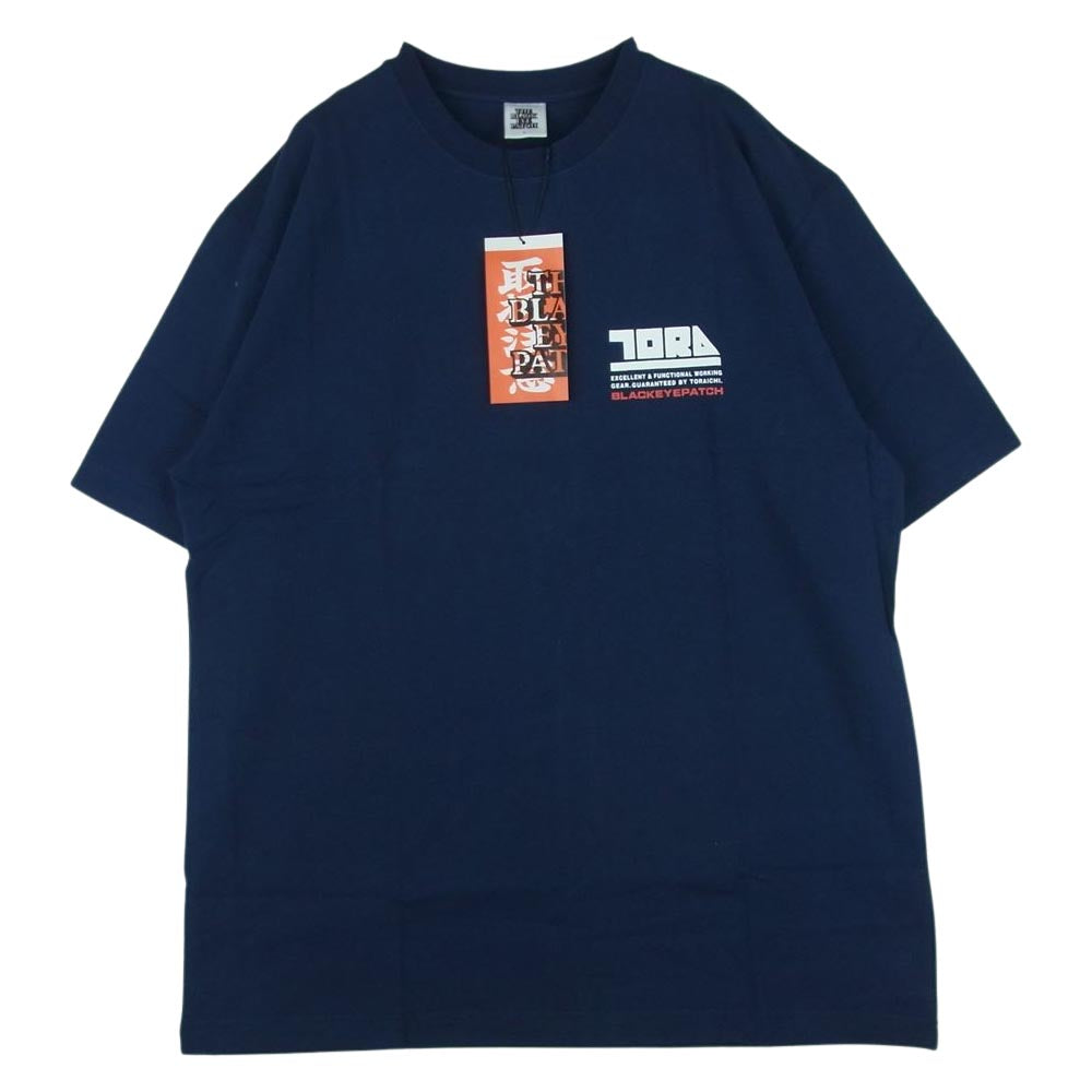 ブラックアイパッチ BEPSS21TE13 TORAICHI TEE 半袖 Tシャツ ネイビー系 NAVY L【新古品】【未使用】【中古】