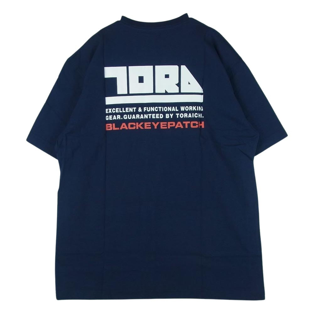 ブラックアイパッチ BEPSS21TE13 TORAICHI TEE 半袖 Tシャツ ネイビー系 NAVY L【新古品】【未使用】【中古】