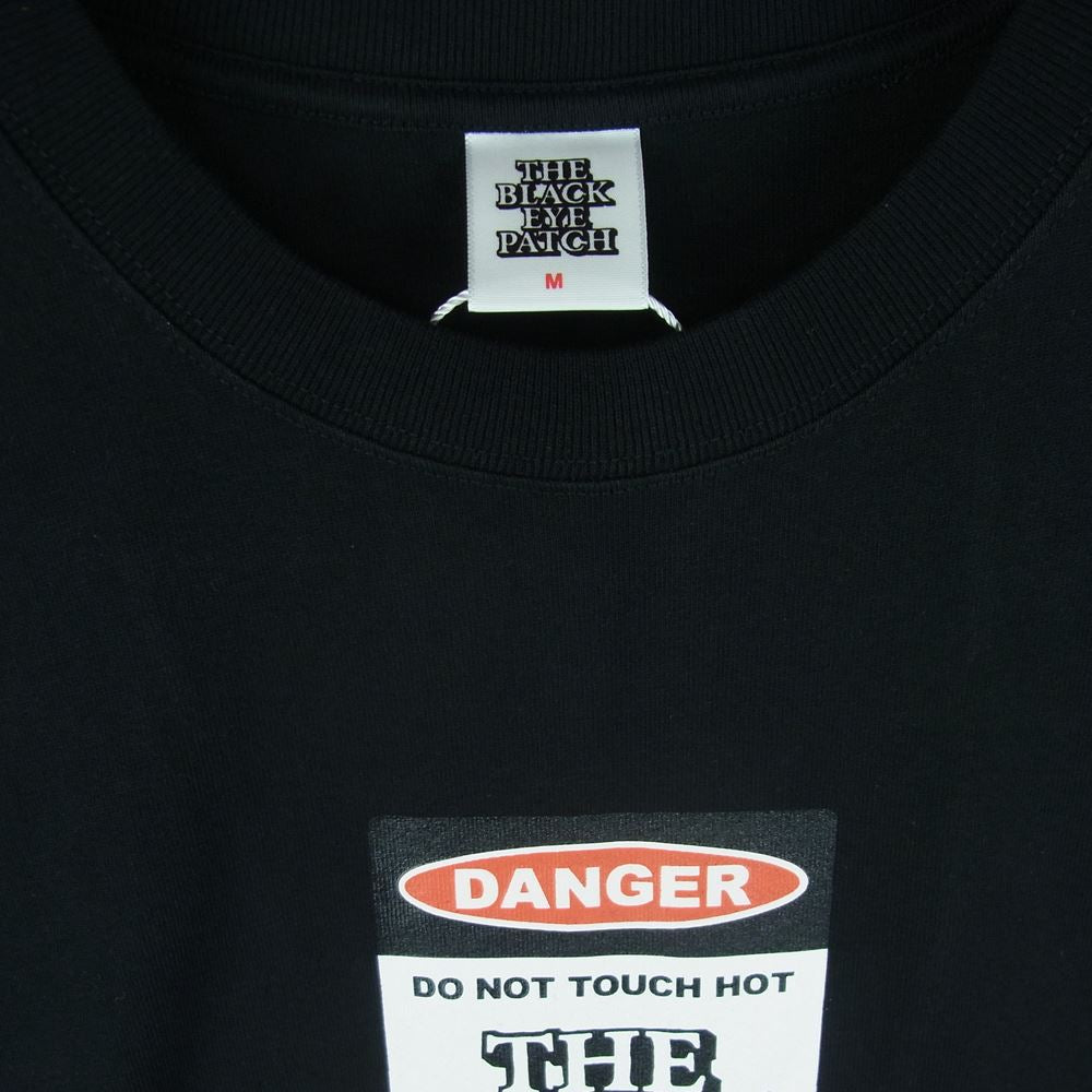 ブラックアイパッチ BEPSS22EI13 DANGER HOT LABEL TEE デンジャー ホット ラベル 半袖 Tシャツ ブラック系 BLACK M【新古品】【未使用】【中古】