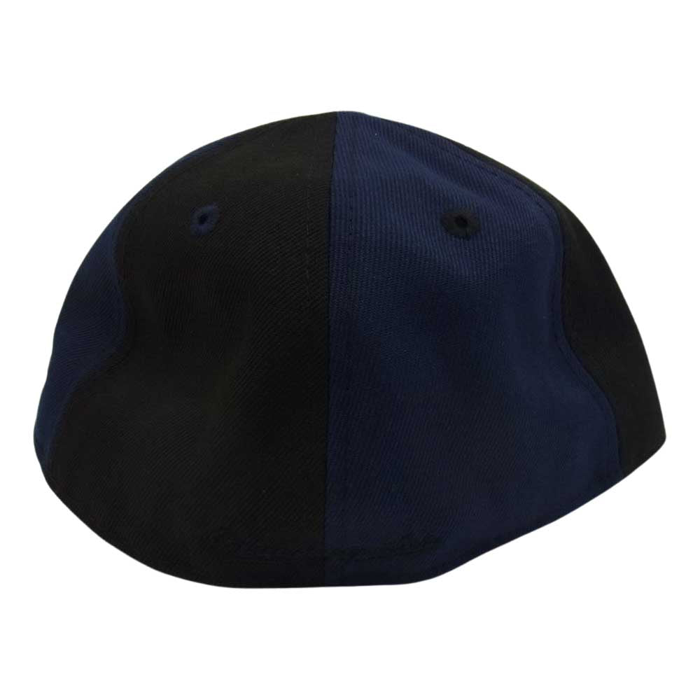 ブラックアイパッチ BEPSS22AC47 × NEW ERA 刺繍 キャップ ネイビー ブラック ブラック系 7 3/8【新古品】【未使用】【中古】