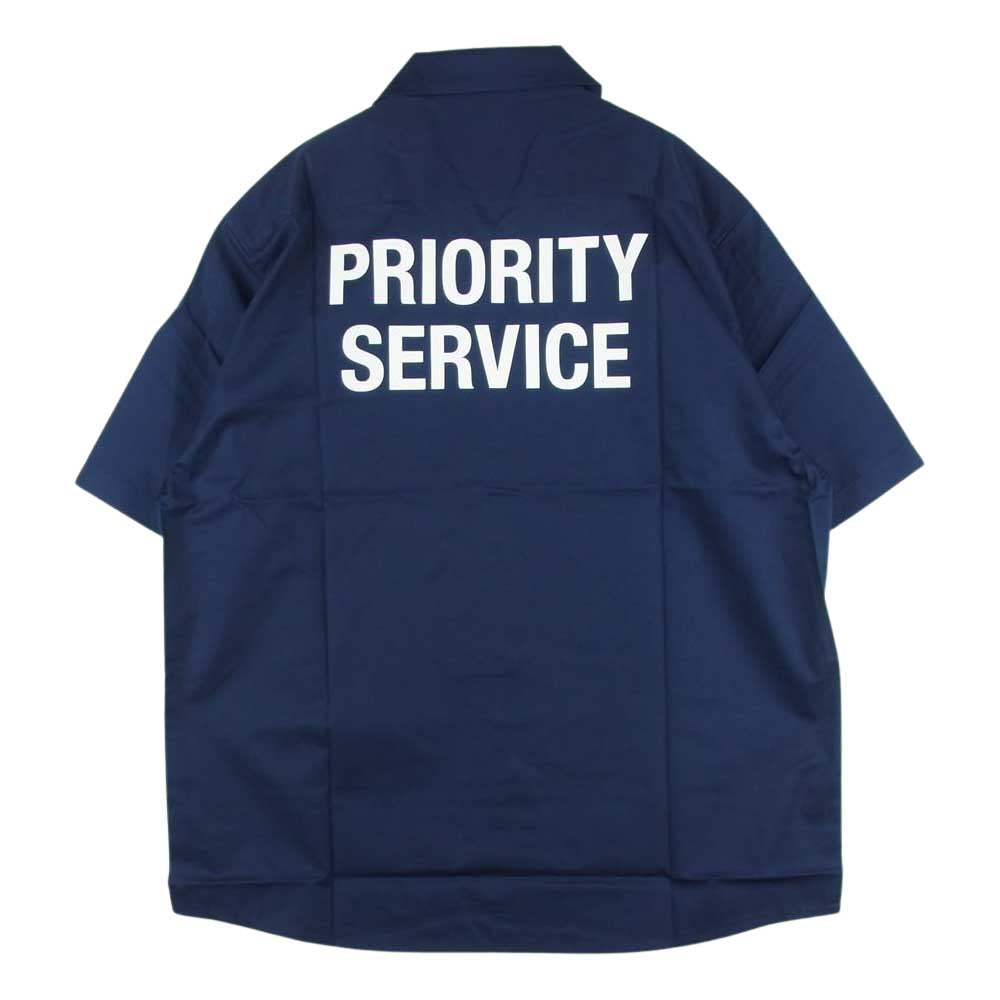 ブラックアイパッチ BEPSS21EI36 Wasted Youth WORK JACKET 半袖 ワーク シャツ ネイビー系 NAVY XL【新古品】【未使用】【中古】