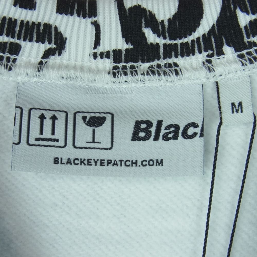 ブラックアイパッチ BEPFW20TP15 STICKER-COVERED CREW SWEAT ステッカー カバード クルー スウェット トレーナー  ホワイト系 ブラック系 M【新古品】【未使用】【中古】