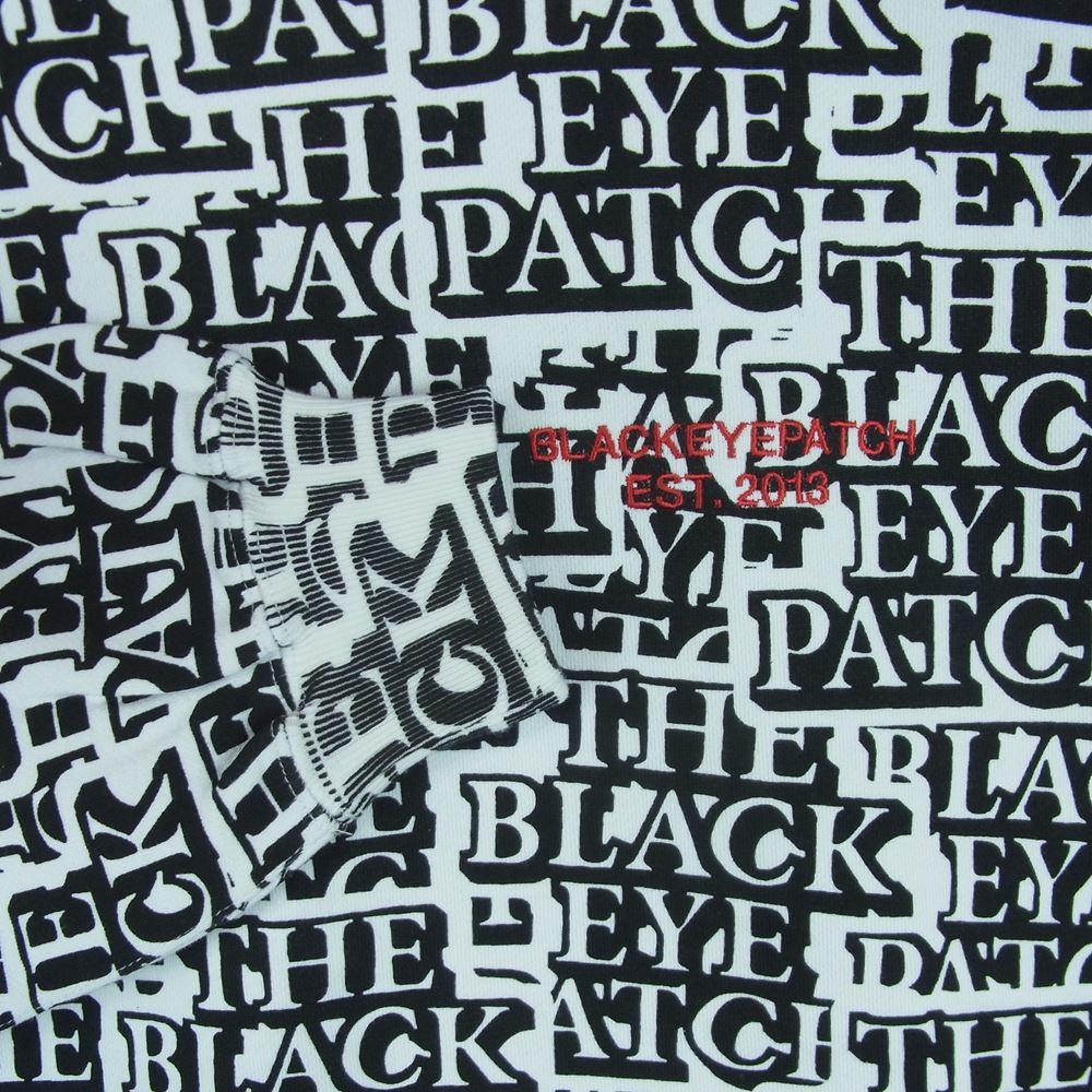 ブラックアイパッチ BEPFW20TP15 STICKER-COVERED CREW SWEAT ステッカー カバード クルー スウェット トレーナー ホワイト系 ブラック系 M【新古品】【未使用】【中古】