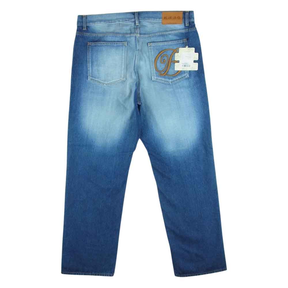 ブラックアイパッチ BEPFW21PA08 Emblem Baggy Jeans デニム パンツ インディゴブルー系 WASHED INDIGO 36 XL【新古品】【未使用】【中古】