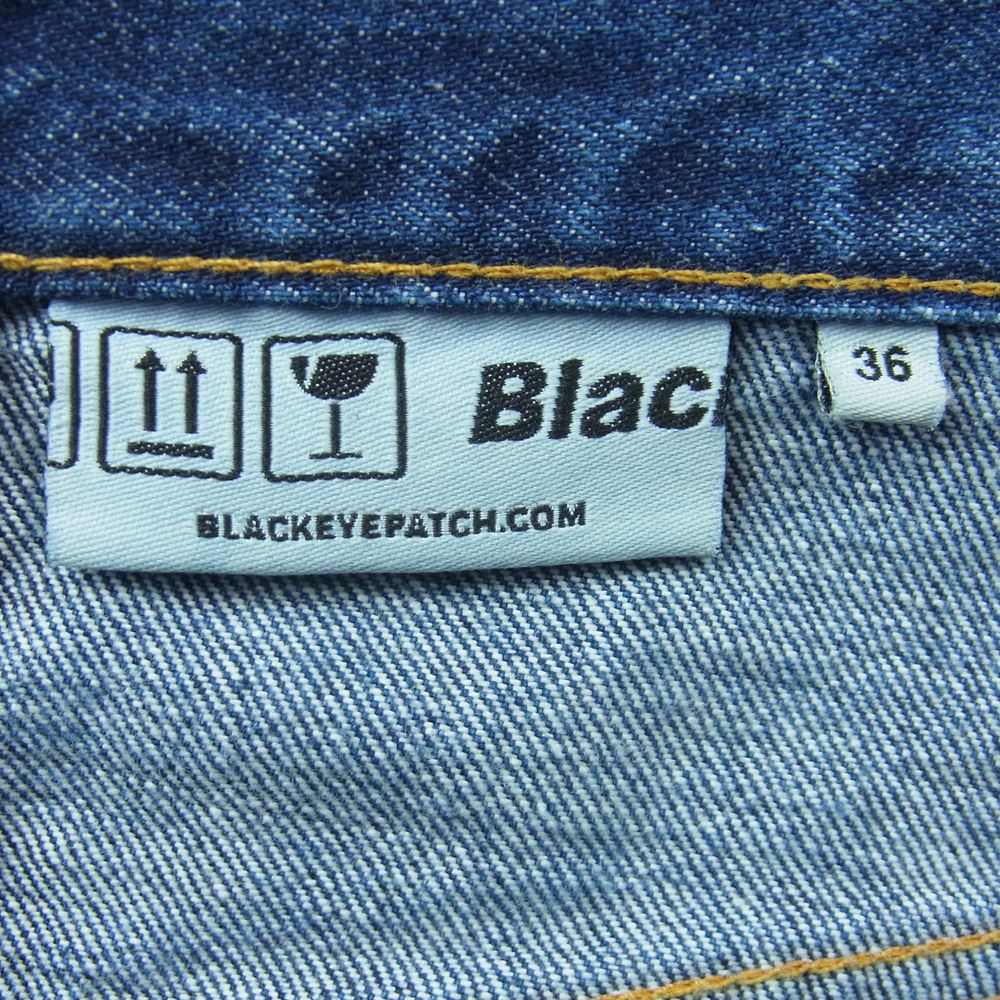 ブラックアイパッチ BEPFW21PA08 Emblem Baggy Jeans デニム パンツ インディゴブルー系 WASHED INDIGO 36 XL【新古品】【未使用】【中古】
