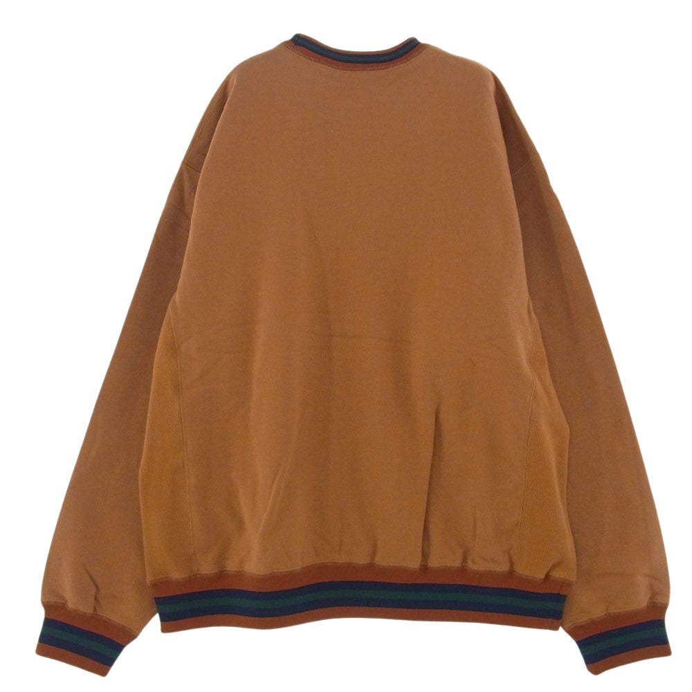 ブラックアイパッチ BEPSS21EI31  × Wasted Youth ウェステッドユース クルーネック スウェット ライトブラウン系 L【新古品】【未使用】【中古】