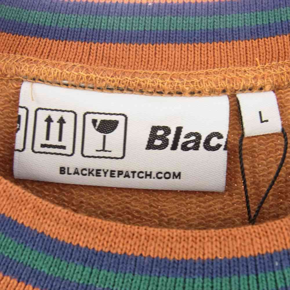ブラックアイパッチ BEPSS21EI31  × Wasted Youth ウェステッドユース クルーネック スウェット ライトブラウン系 L【新古品】【未使用】【中古】