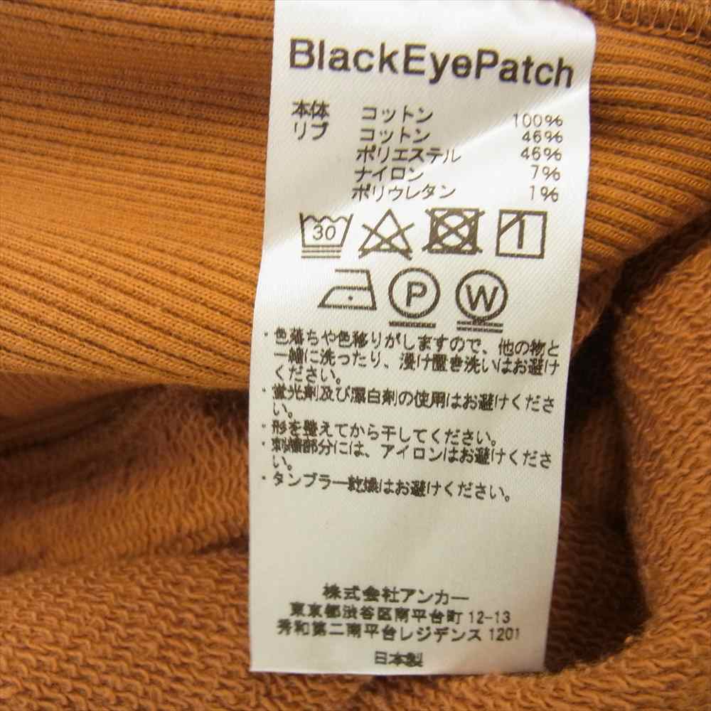 ブラックアイパッチ BEPSS21EI31  × Wasted Youth ウェステッドユース クルーネック スウェット ライトブラウン系 L【新古品】【未使用】【中古】