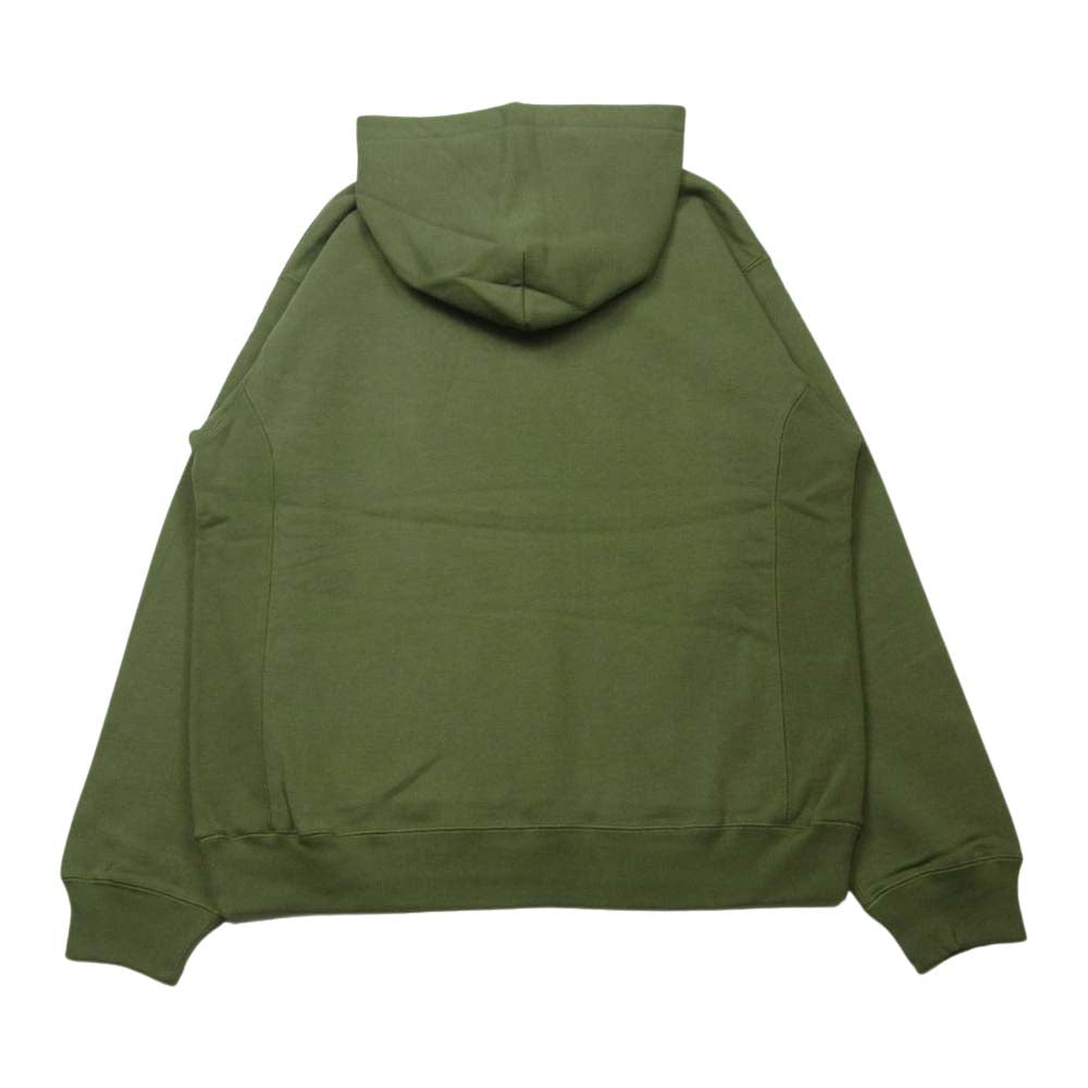 ブラックアイパッチ BEPSS21EI129 wasted youth ウェイステッドユース Label Hoodie ラベル フーディ パーカー グリーン系 OLIVE M【新古品】【未使用】【中古】