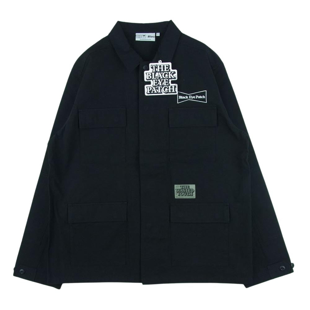 ブラックアイパッチ BEPFW21EI26 Wasted Youth WORK JACKET ワーク ジャケット カバーオール ブラック系 L【新古品】【未使用】【中古】