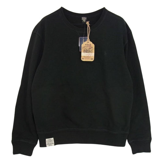 POLO RALPH LAUREN ポロ・ラルフローレン 国内正規品 裏地サーマル プルオーバー スウェット ブラック系 L【極上美品】【中古】