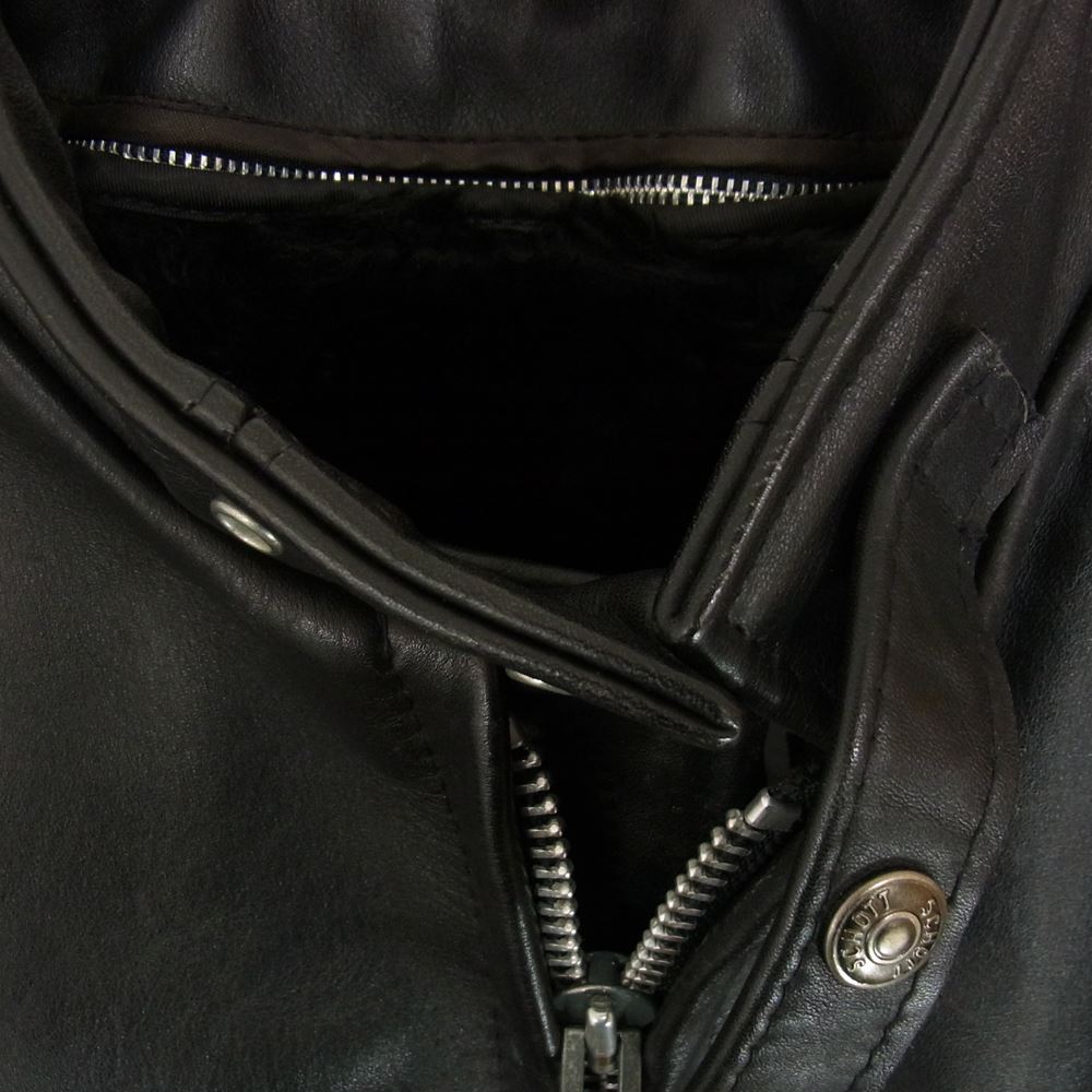 schott ショット 641 ライナー付き シングルライダース  ブラック系 42【中古】