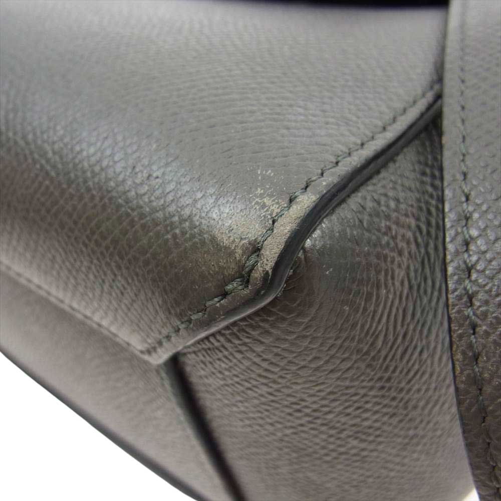 CELINE セリーヌ ベルトバッグ ナノ グレインカーフ ハンド バッグ グレー系【中古】