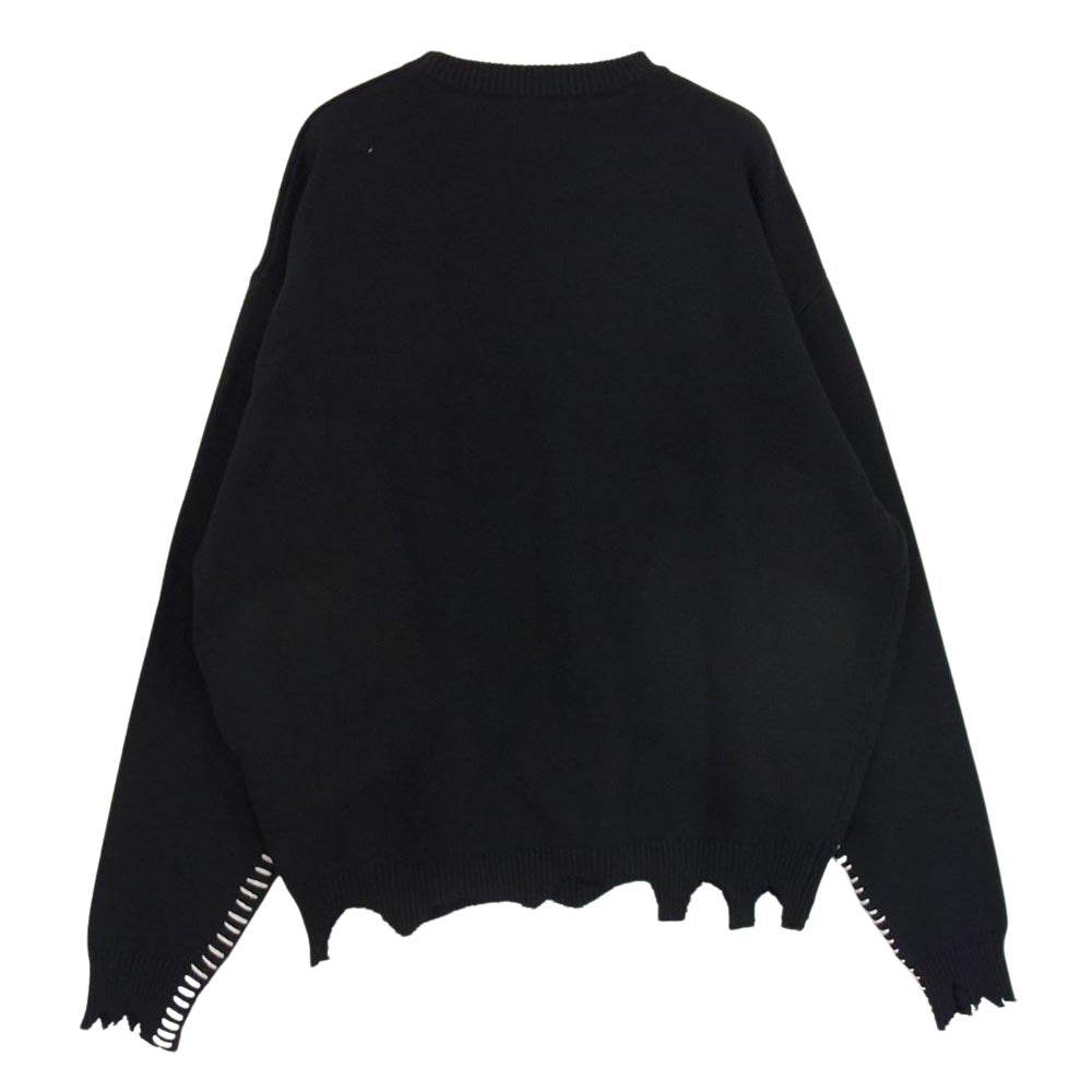 セントマイケル SM-A21-0000-039  WOOL SWTER SIN ウール ニット ブラック系 L【極上美品】【中古】