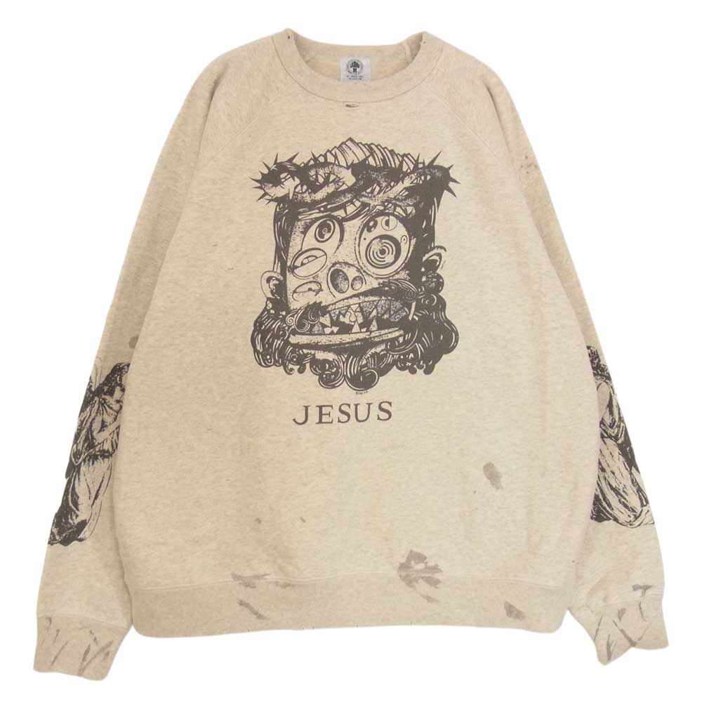 セントマイケル SM-A21-0000-076 未使用品 SWT SH EVANGELION エヴァンゲリオン スウェット ベージュ系 L【極上美品】【中古】