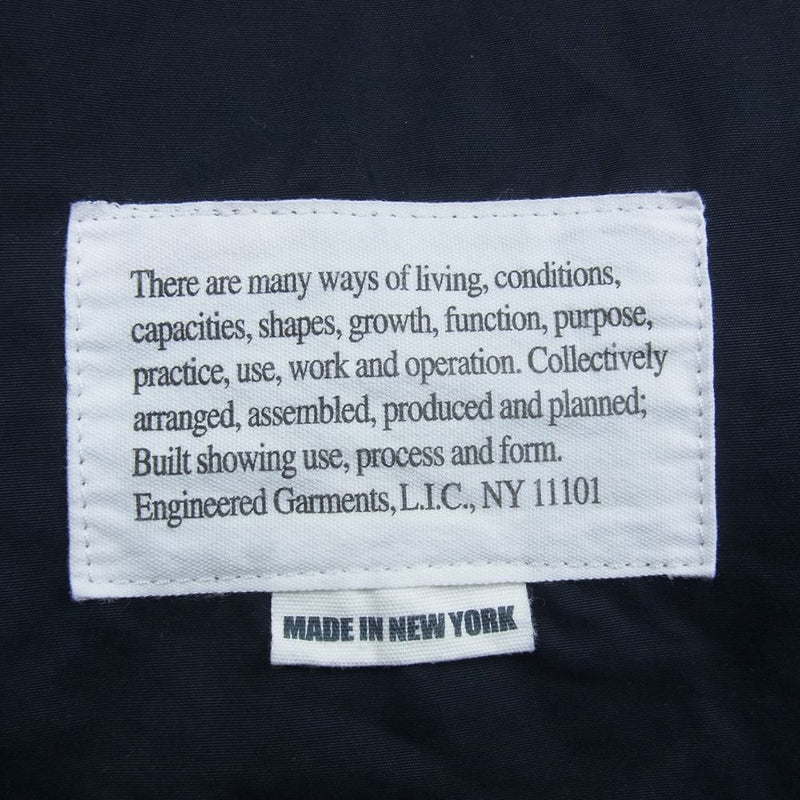 Engineered Garments エンジニアードガーメンツ 22AW Fishing Vest - PC Coated Cloth フィッシング ベスト  ネイビー系 S【中古】