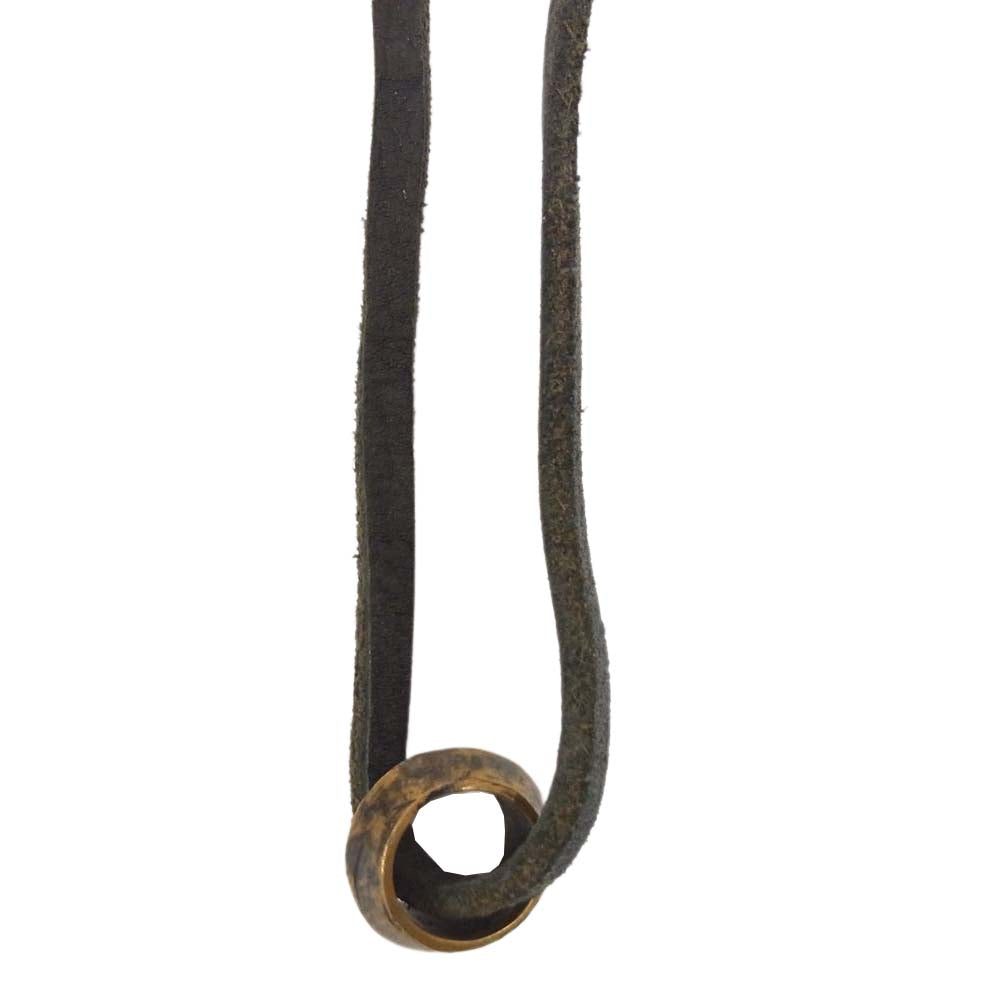 ブロウバイジュンウエゾノ レザー リング ネックレス ブラック系【中古】