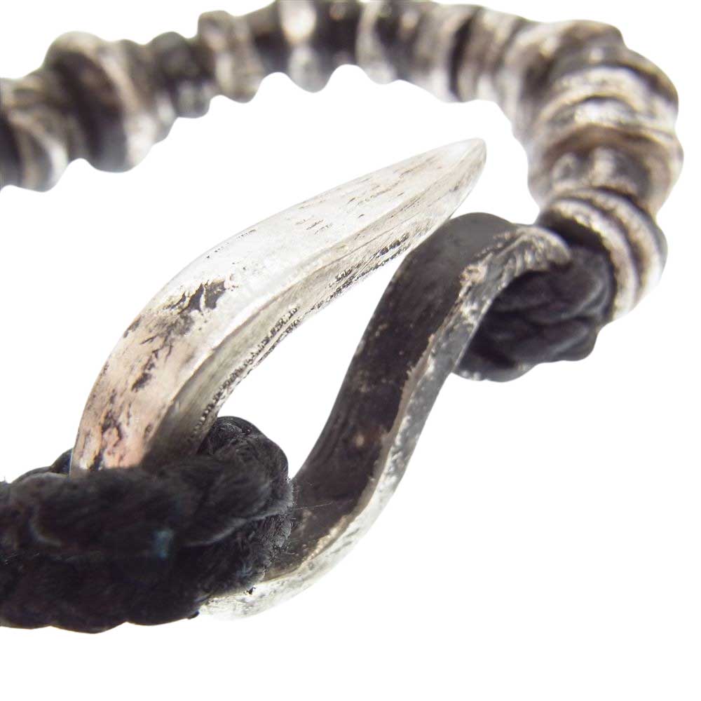 ISAMUKATAYAMA BACKLASH イサムカタヤマバックラッシュ  J-474-26 JUNUEZONO ジュンウエゾノ SILVER1000 Beads Brace 純銀 ビーズ ブレスレット ブラック系 シルバー系【中古】