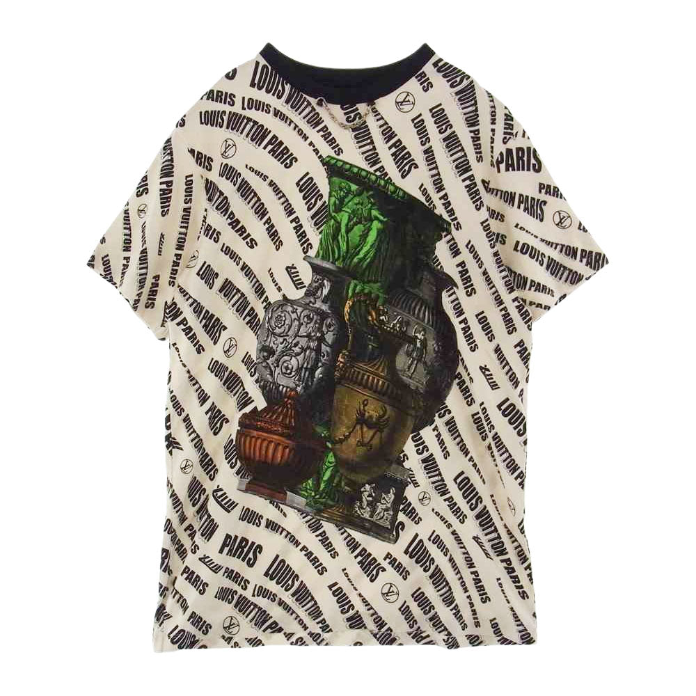 LOUIS VUITTON ルイ・ヴィトン 21AW 1A9BK7 スランテッド シグネチャー ベース 半袖 Tシャツ マルチカラー系 XXL【極上美品】【中古】