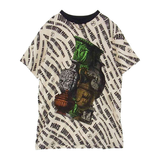 LOUIS VUITTON ルイ・ヴィトン 21AW 1A9BK7 スランテッド シグネチャー ベース 半袖 Tシャツ マルチカラー系 XXL【極上美品】【中古】