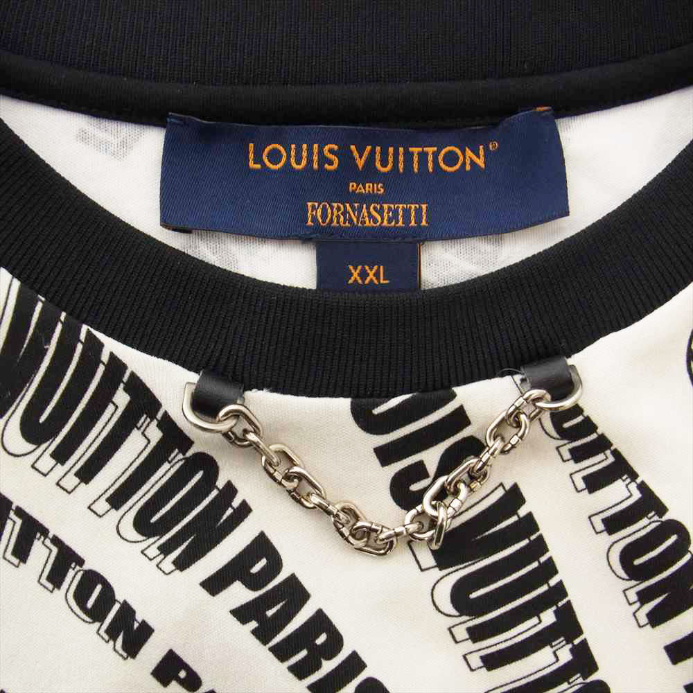 LOUIS VUITTON ルイ・ヴィトン 21AW 1A9BK7 スランテッド シグネチャー ベース 半袖 Tシャツ マルチカラー系 XXL【極上美品】【中古】