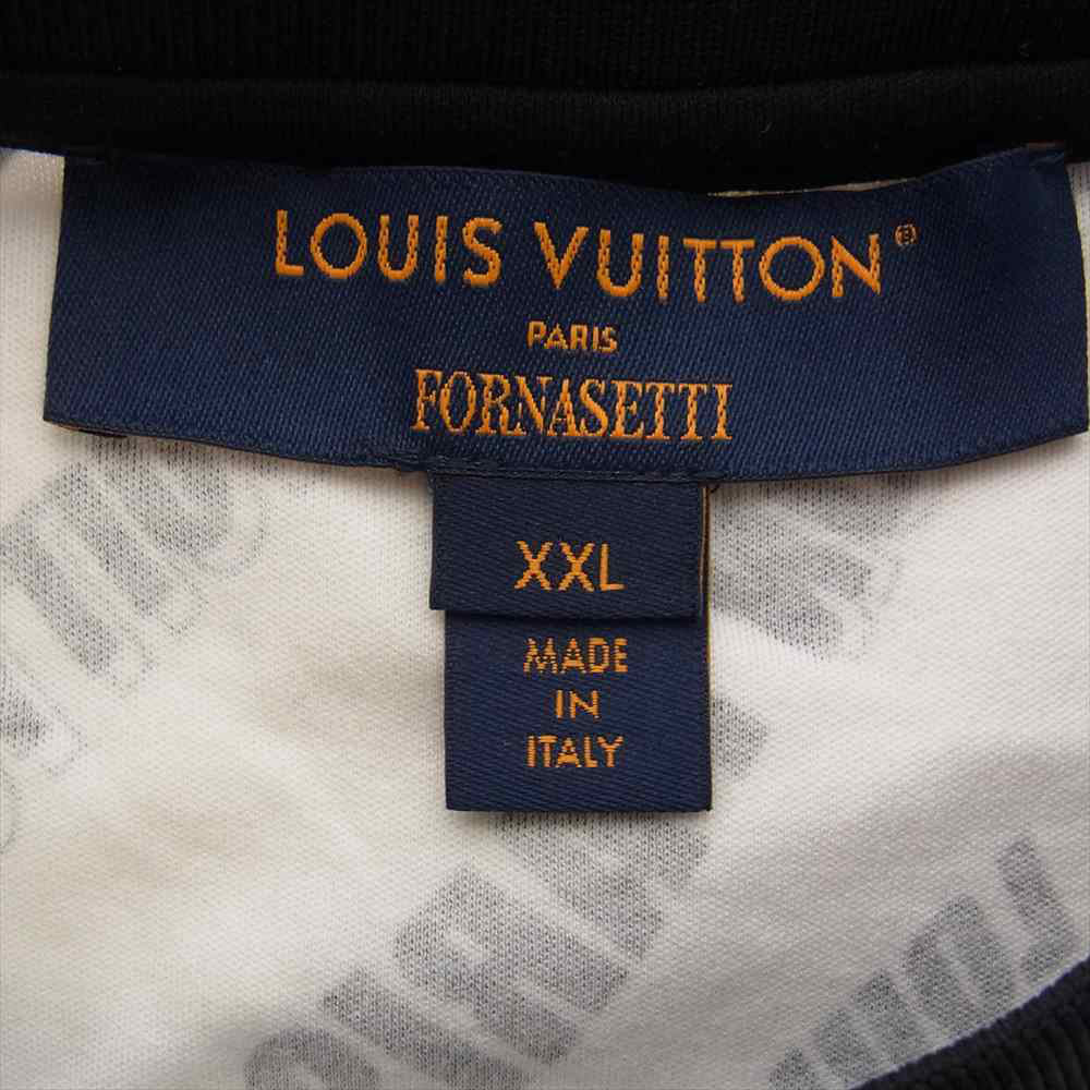 LOUIS VUITTON ルイ・ヴィトン 21AW 1A9BK7 スランテッド シグネチャー ベース 半袖 Tシャツ マルチカラー系 XXL【極上美品】【中古】