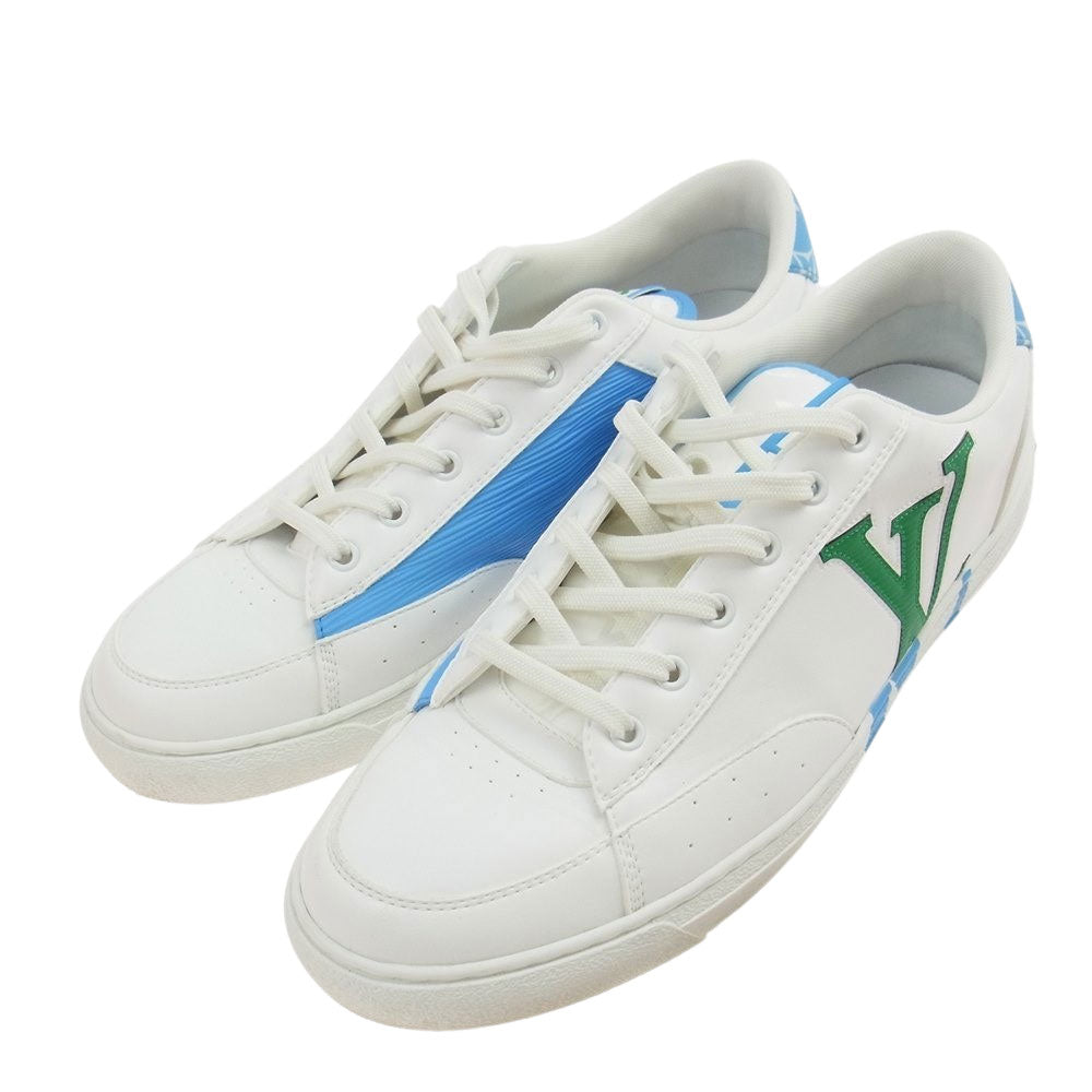 LOUIS VUITTON ルイ・ヴィトン 1AA4BN エピ チャーリー ライン スニーカー ホワイト系 ライトブルー系 9【中古】