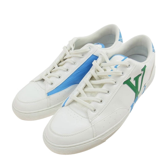 LOUIS VUITTON ルイ・ヴィトン 1AA4BN エピ チャーリー ライン スニーカー ホワイト系 ライトブルー系 9【中古】