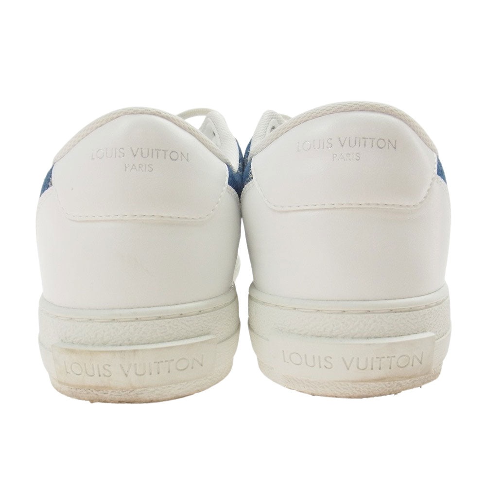 【本物保証】 ルイヴィトン LOUIS VUITTON モノグラム デニム チャーリーライン スニーカー 靴 ブルー ホワイト 7 1AA47Z メンズ