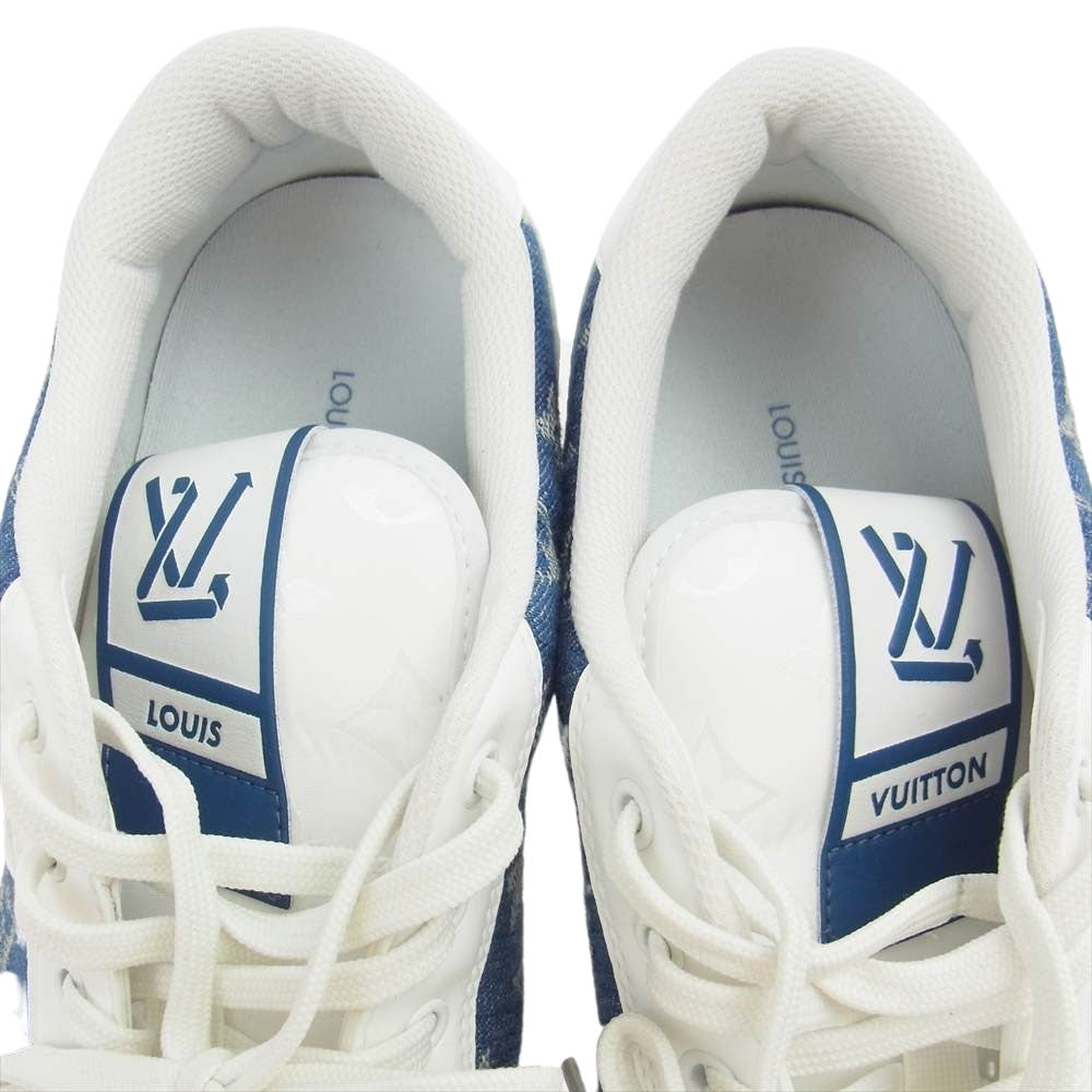 LOUIS VUITTON ルイ・ヴィトン 1AA47Y チャーリー ライン デニム ローカット スニーカー ホワイト系 インディゴブルー系 9【中古】