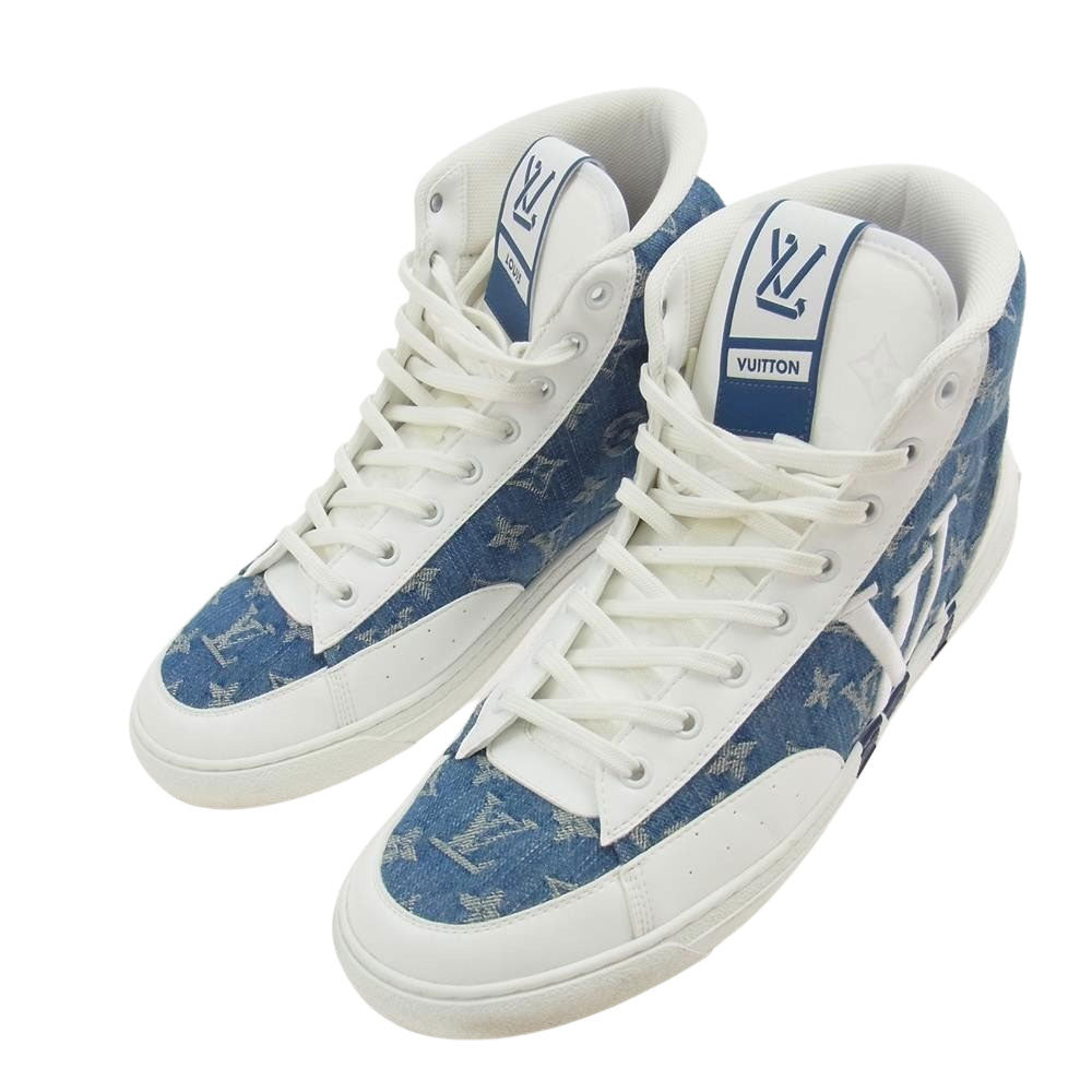LOUIS VUITTON ルイ・ヴィトン 1AA47E チャーリー ライン デニム スニーカー ホワイト系 インディゴブルー系 9【中古】