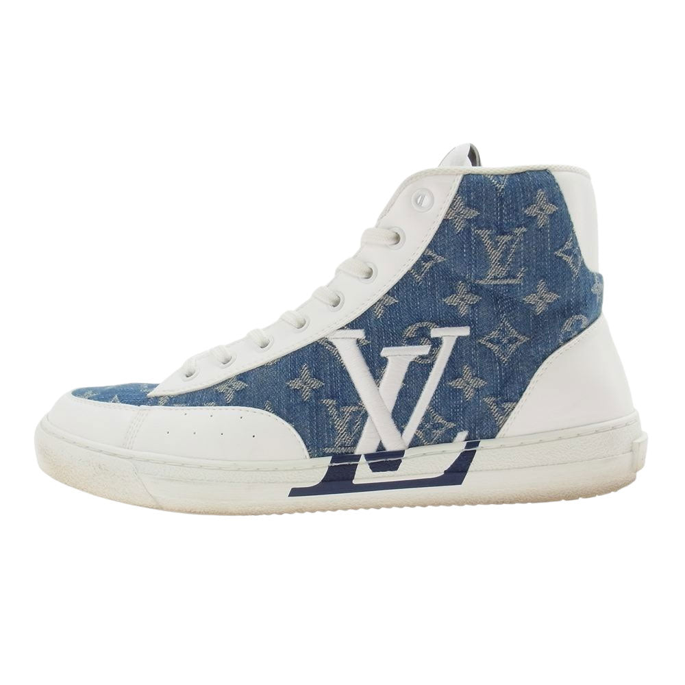 LOUIS VUITTON ルイ・ヴィトン 1AA47E チャーリー ライン デニム スニーカー ホワイト系 インディゴブルー系 9【中古】