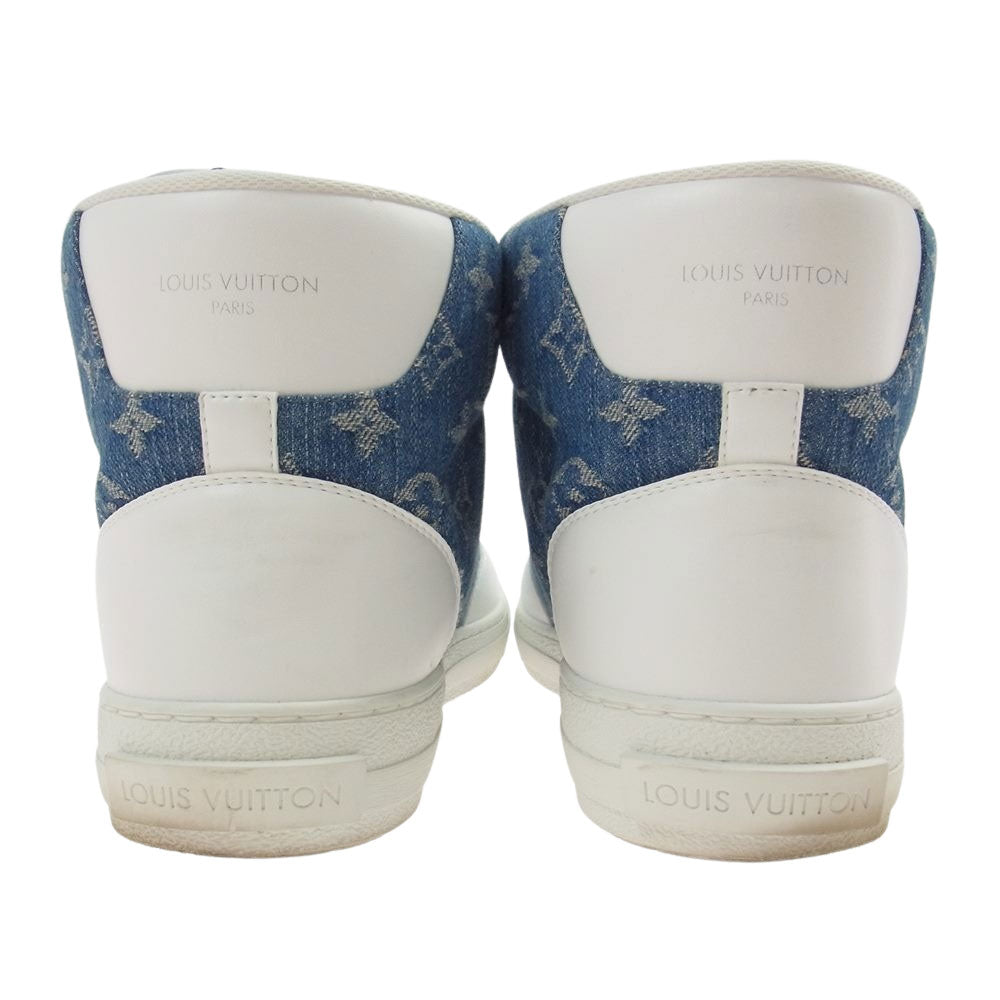 LOUIS VUITTON ルイ・ヴィトン 1AA47E チャーリー ライン デニム スニーカー ホワイト系 インディゴブルー系 9【中古】