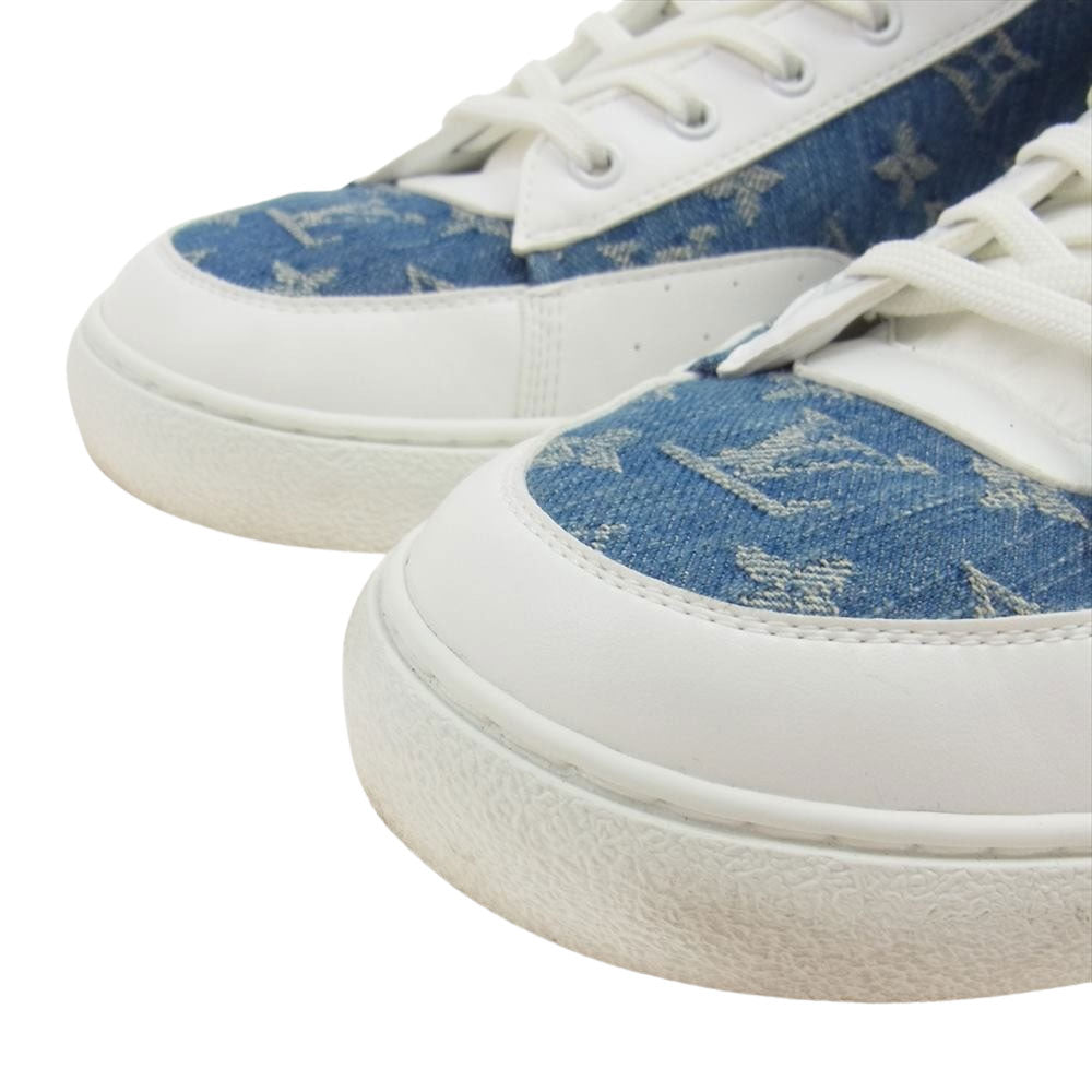 LOUIS VUITTON ルイ・ヴィトン 1AA47E チャーリー ライン デニム スニーカー ホワイト系 インディゴブルー系 9【中古】