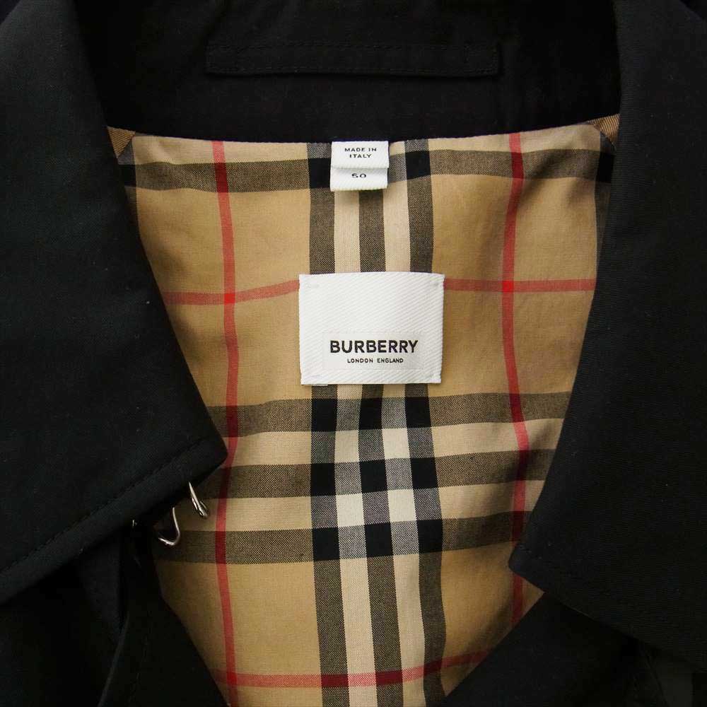 BURBERRY バーバリー ホースフェリー プリント コットンギャバジン トレンチコート ブラック系 50【美品】【中古】