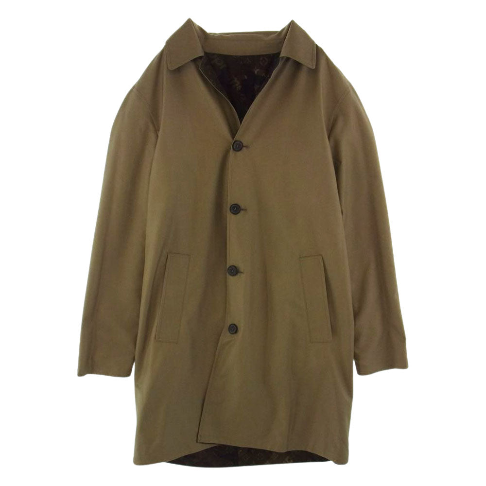 Supreme シュプリーム 17SS Louis Vuitton Reversible Trench Coat ルイヴィトン リバーシブル トレンチ コート カモ カーキ系 52【極上美品】【中古】