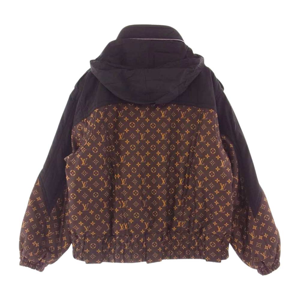 LOUIS VUITTON ルイ・ヴィトン 1A8C0R レトロ モノグラム オーバーサイズ スキー ジャケット ブラック系 ブラウン系 44【極上美品】【中古】