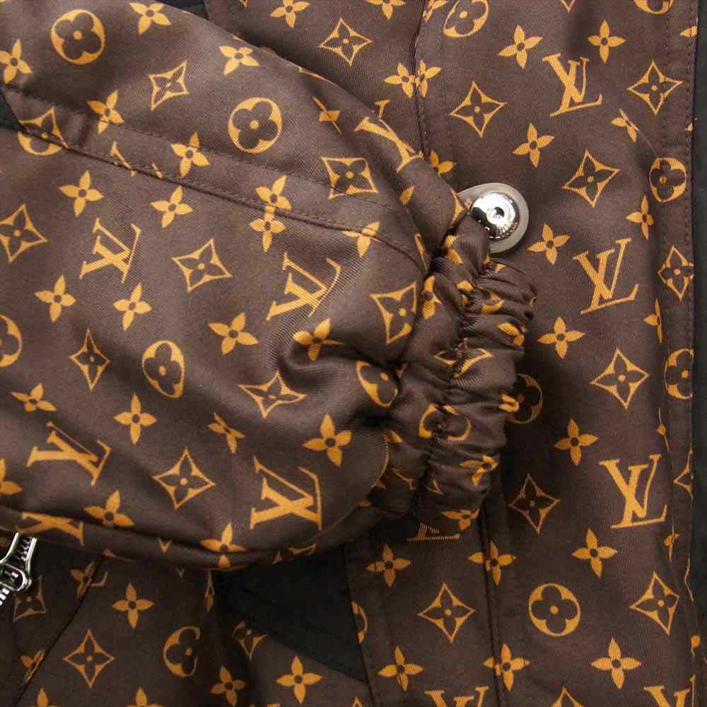 LOUIS VUITTON ルイ・ヴィトン 1A8C0R レトロ モノグラム オーバーサイズ スキー ジャケット ブラック系 ブラウン系 44【極上美品】【中古】