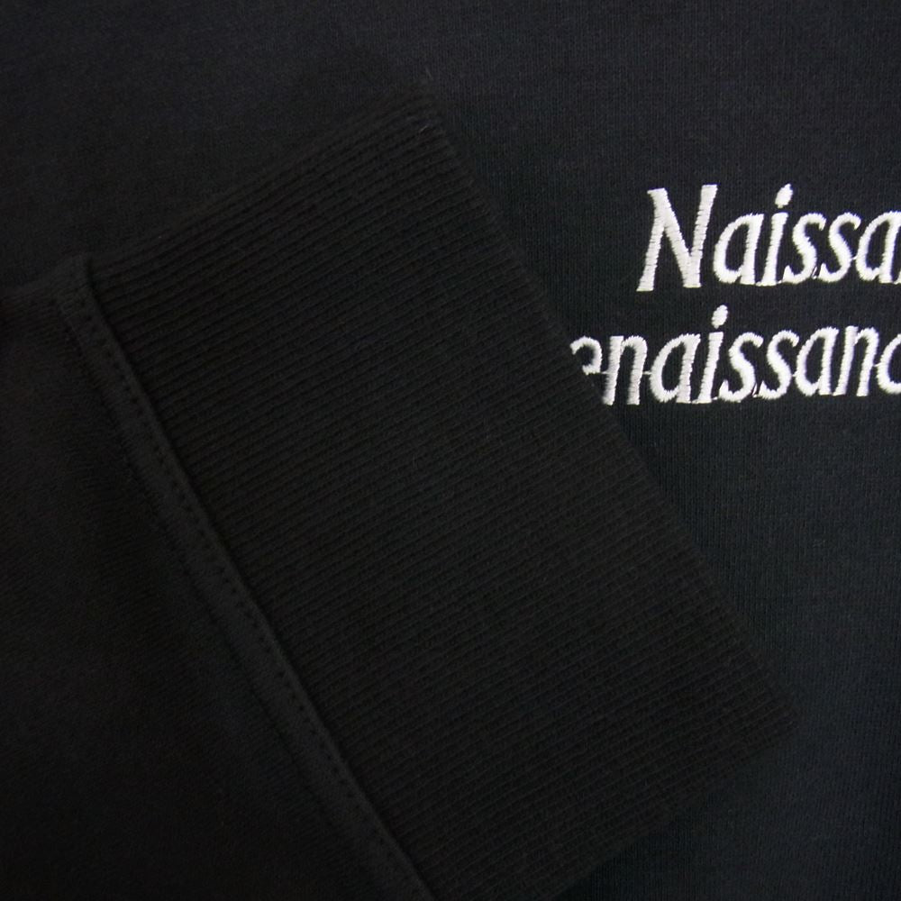 NAISSANCE ネサーンス 22A-NSA-CS-02 CREW NECK SWEAT クルーネック ロゴ刺繍 スウェット ブラック系 M【美品】【中古】