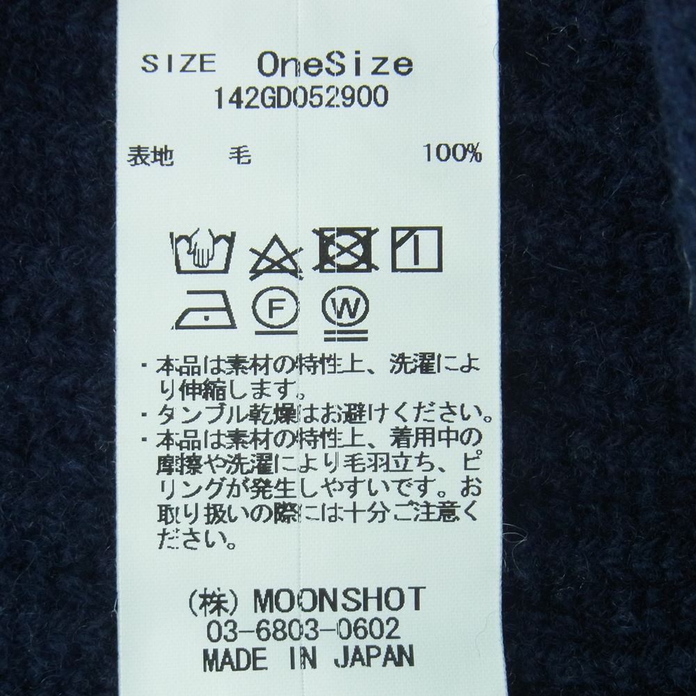 クオン 142GD052900 Multi Patterned Watch Cap w/Hand Stitch マルチパターン ウール ニット キャップ ニット帽 帽子 ダークネイビー系 OneSize【極上美品】【中古】