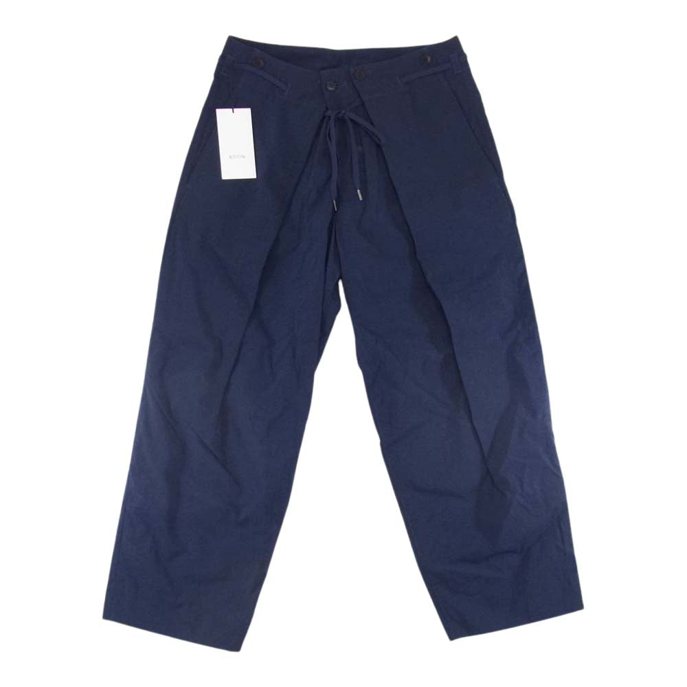 クオン 112PT060500 ONIBEGIE 2WAY Tuck Pants オニベジ タック パンツ S ネイビー系 S【新古品】【未使用】【中古】