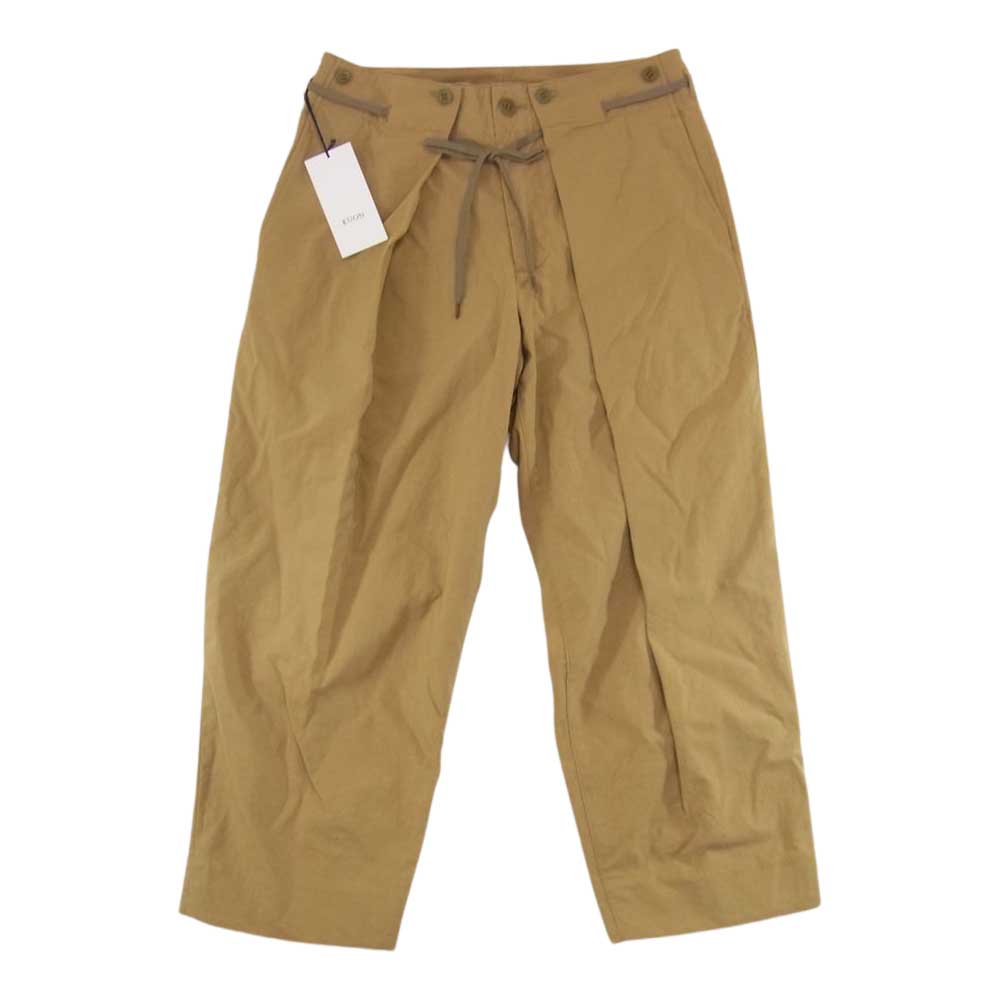 クオン 112PT060500 ONIBEGIE 2WAY Tuck Pants オニベジ タック パンツ S ブラウン系 S【新古品】【未使用】【中古】