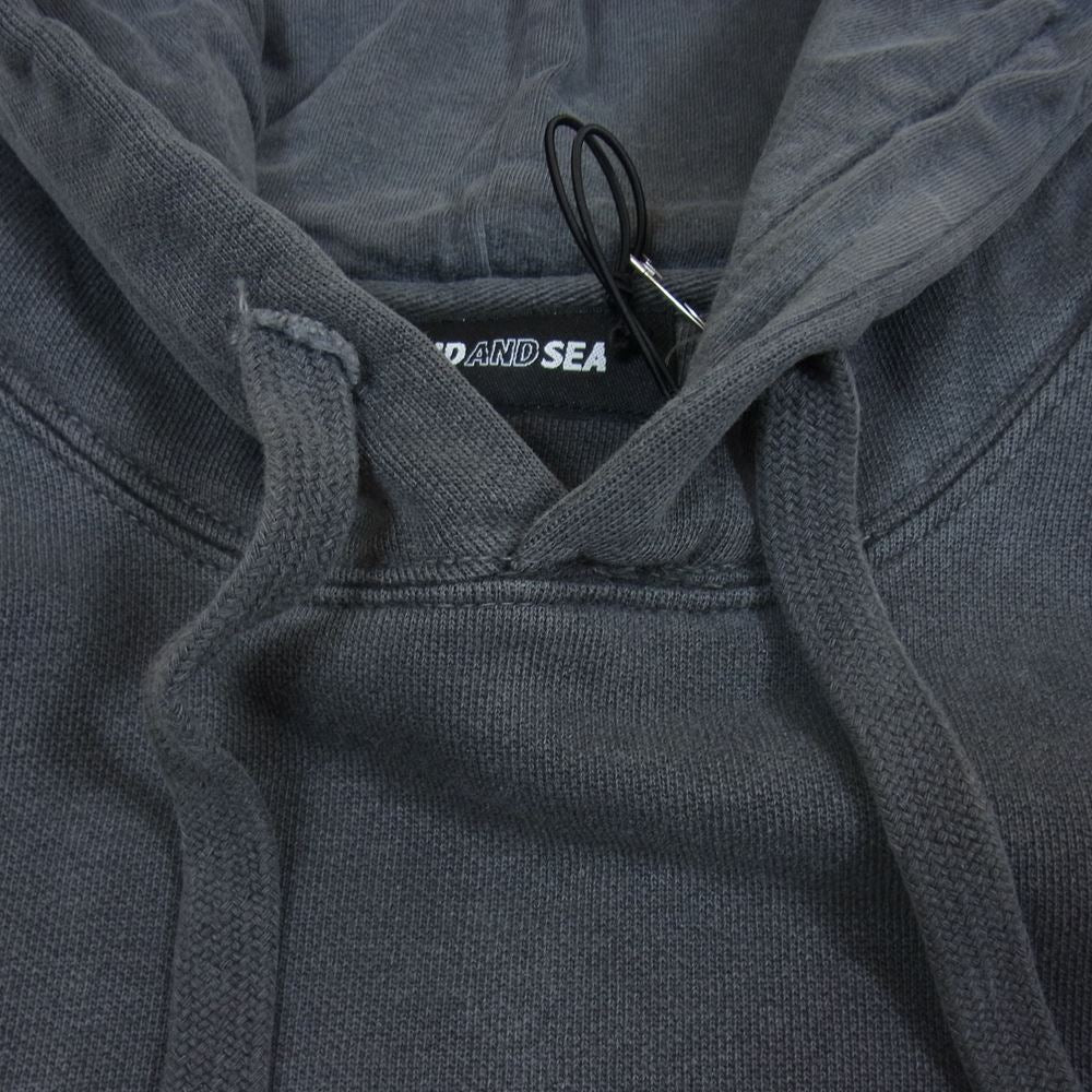 WIND AND SEA ウィンダンシー WDS-21S-TPS-03 SEA (sea-alive) HOODIE ロゴ フルーツプリント フーディー パーカー チャコール系 S【新古品】【未使用】【中古】