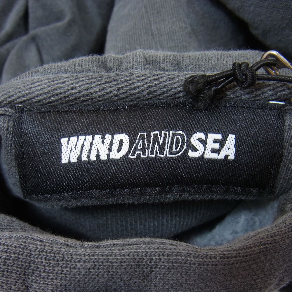 WIND AND SEA ウィンダンシー WDS-21S-TPS-03 SEA (sea-alive) HOODIE ロゴ フルーツプリント フーディー パーカー チャコール系 S【新古品】【未使用】【中古】