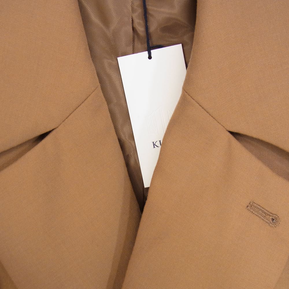 クオン 142C010132 KINTSUGI Tielocken Coat 金継ぎ グログラン タイロッケン コート ベージュ系 L【新古品】【未使用】【中古】