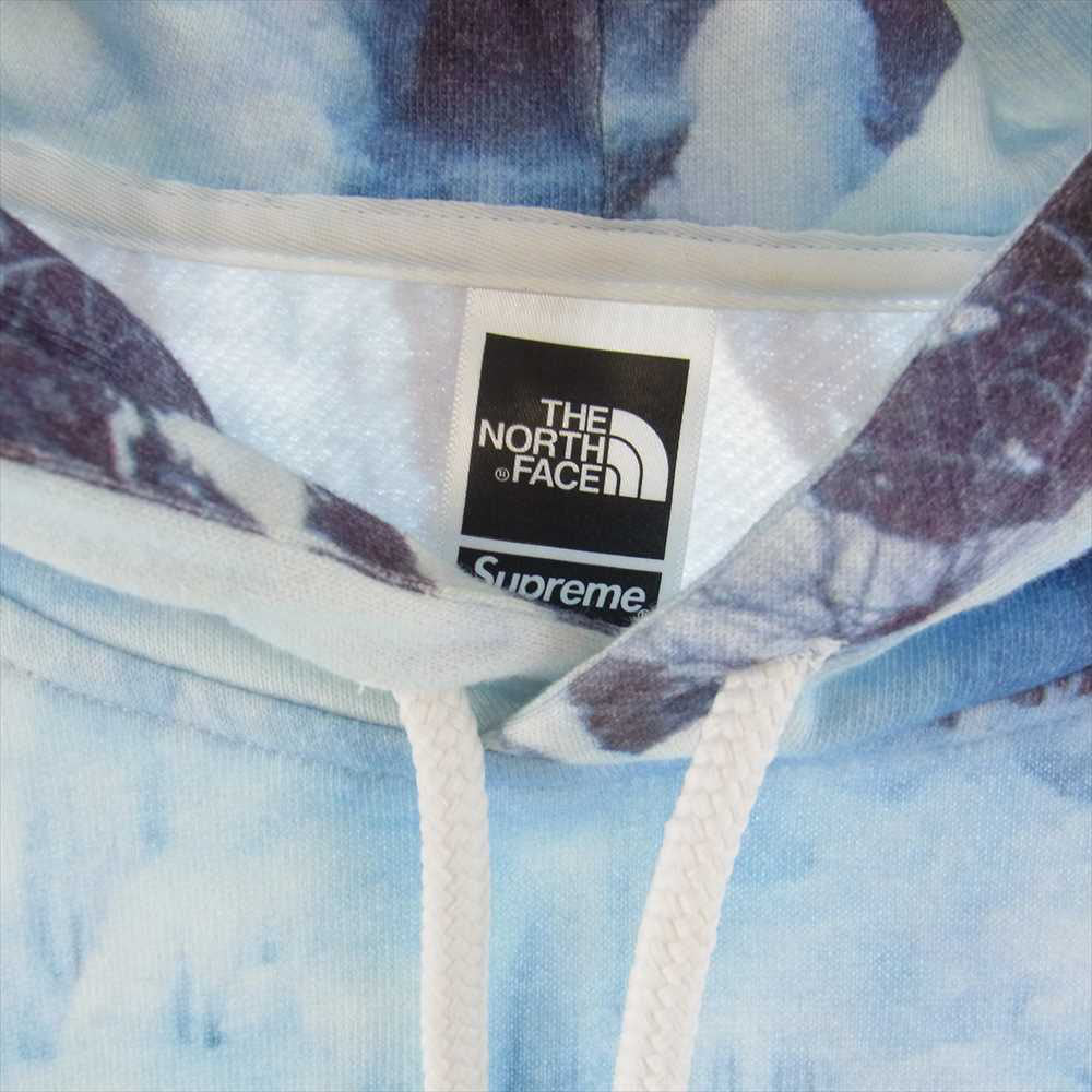 Supreme シュプリーム 21SS × THE NORTH FACE ノースフェイス NT121001 lce Climb Hooded sweatshirt アイス クライム パーカー ライトブルー系 M【美品】【中古】